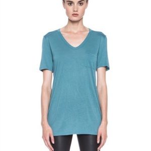 T Alexander Wang Classic Teal Shirt Size